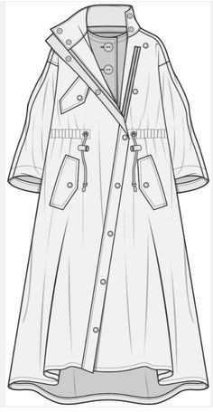 a drawing of a trench coat