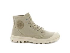 Casual High-top Boots For Adventure, Casual High-top Hiking Boots For Adventure, Casual Lace-up Desert Boots For Hiking, Casual Lace-up Boots With Vulcanized Sole, Casual Khaki Lace-up Boots, Casual Khaki Boots With Rubber Sole, Casual High-top Canvas Boots, Casual Round Toe Hiking Boots For Adventure, Casual Khaki High-top Boots