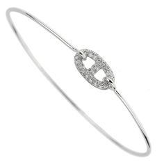 Hermes Farandole White Gold Diamond Large Bangle Bracelet – Opulent Jewelers Hermes Bracelets, Hermes Jewelry Bracelet, Hermes Bangle, Hermes Bracelet, Diamond Bangle Bracelet, Hermes Jewelry, Modernist Ring, Diamond Bangles Bracelet, White Gold Bracelet