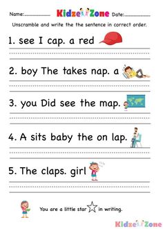 worksheet for kids to learn how to read and write the words in english