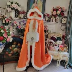 Halloween Bridal Cape 52-inch Orange-shiny / Orange-shiny Satin Full-length Wedding Cloak Reversible Hooded With Fake Fur Trim Made in USA - Etsy Wedding Cloak, Cape Cloak, Orange Satin, Hooded Cape, Bridal Cape, Bold Fonts, Fake Fur, Matte Satin, Women's Costumes