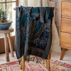 Handwoven Jamawar Wool Shawl in Teal from India - Himalayan Heirloom in Teal | NOVICA Luxury Handloom Raw Silk Shawl, Teal Accessories, Scarf Aesthetic, Textile Business, Magic Woman, Tan Scarf, Handwoven Shawls, Flower Dance, Floral Shawl