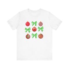 Get into the holiday spirit with our Christmas Croquette and Ornament T-Shirt! This festive tee is the perfect blend of holiday cheer and mom life, designed for all the amazing mamas out there who make Christmas magical. Whether you're decorating the tree, baking cookies, or shopping for gifts, this shirt is a must-have for your holiday wardrobe. 🌟 Features: Premium Comfort: Made from soft, high-quality cotton for a cozy and breathable feel. Perfect for all-day wear during holiday festivities. Festive Design: Features a cheerful Christmas-inspired "Mama" graphic, complete with festive colors, snowflakes, and holiday motifs like candy canes, reindeer, and ornaments. Perfect Fit: Available in a range of sizes (S-XXL), with a relaxed, flattering fit that suits every body type. Versatile Styl Festive Christmas Crew Neck T-shirt, Festive Crew Neck T-shirt For New Year, Christmas Holiday Graphic T-shirt, Christmas Holiday Graphic Print T-shirt, Crew Neck T-shirt For New Year's Holiday, New Year Holiday Crew Neck T-shirt, Christmas Graphic Print T-shirt, Crew Neck T-shirt For New Year Holiday, Festive Holiday Graphic Print T-shirt