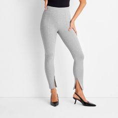 Elevate your casual dressing style with these High-Waisted Slim Fit Ankle Ponte Leggings from A New Day™. Made from midweight fabric, the high-rise ponte leggings are designed with a full-elastic waistband for comfy everyday wear. The super skinny leg fit creates a flattering silhouette, while the ankle zipper closure offers you a stylish look. Complete this look with your choice of tops and sandals. A New Day™: Style that goes wherever you do. Casual Dressing, Suede Leggings, Ponte Leggings, Dressing Style, Soft Leggings, Faux Leather Leggings, Bottom Clothes, Leather Leggings, Leggings Shop