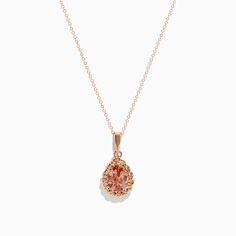 Blush 14K Rose Gold Morganite Pendant Elegant Morganite Jewelry, Blush Morganite Jewelry For Formal Occasions, Blush Morganite Formal Jewelry, Elegant Yellow Gold Morganite Jewelry, Elegant Rose Gold Morganite Jewelry, Elegant Pink Gold Morganite Jewelry, Blush Luxury Formal Jewelry, Elegant Pink Gold Jewelry With Rose Cut Diamonds, Formal Pink Gold Jewelry With Rose Cut Diamonds