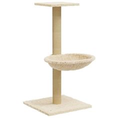 a cat tree with a scratching post on top