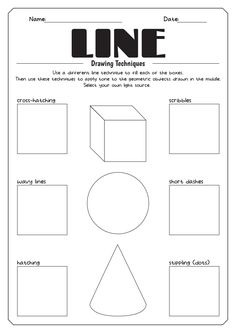 a worksheet for drawing shapes with the word line on top and below it