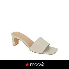 in stock Classic Sandals With Padded Heel For Spring, Fitted Sandals With Stacked Heel For Summer, Classic Synthetic Sandals For Summer, Classic Synthetic Heels For Summer, Fitted Mules With Block Heel For Spring, Spring Chic Adjustable Mules, Classic Open Toe Sandals For Spring, Classic Summer Mules, Modern Fitted Mules For Summer