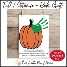 Little pumpkin – handprint art - printable - keepsake – DIY kid craft - homeschool - school activity - Halloween - Fall - AutumnThis Little… Christian Diy, Spring Poem, John 15 5, Document Frame, Computer Paper, Kid Craft, Christian Printables, Religious Education