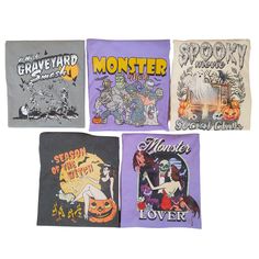 Get ready for spooky season with our vintage-inspired Monster Lover shirt! Perfect for fans of Halloween horror movies, this trendy shirt features a retro Halloween design. Available in both comfort color t-shirts and Gildan crewneck sweatshirts, this shirt is perfect for any Halloween lover. Size up for an oversized fit and make a statement this Halloween! T-Shirt Fabric: 100% Cotton Sweatshirt Fabric: 50% Cotton / 50% Polyester Design: Heat applied direct to film ink T-Shirt Color Options: Vio Vintage Halloween T-shirt With Letter Print, Retro Halloween Fan Merchandise Top, Vintage Halloween Tops With Character Print, Vintage Halloween Fan Merchandise Tops, Vintage Halloween Character Print Top, Retro Halloween Fan Merch T-shirt, Purple Short Sleeve T-shirt For Halloween, Vintage Halloween Fan Merchandise T-shirt, Vintage Halloween T-shirt With Character Print