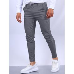 Season:Spring  Summer; Fabric:100% Cotton; Gender:Men's; Style:Streetwear,Fashion,Casual; Occasion:Outdoor,Going out,Daily; Fit Type:Regular Fit; Function:Comfort,Soft,Breathable; Waistline:Mid Waist; Pattern:Plain; Design:Pocket; Pants Type:Chino Pants,Trousers,Chinos; Front page:FF; Listing Date:03/15/2023; Hips:; Length:; Waist:; Fit US Size:null; Fit UK Size:null; Fit EU Size:null Solid Slim Fit Pants For Spring, Slim Fit Pants For Spring, Casual Slim Fit Solid Color Bottoms, Casual Solid Color Slim Fit Bottoms, Fitted Casual Dress Pants Solid Color, Fitted Casual Dress Pants In Solid Color, Casual Slim Work Pants, Casual Slim Workwear Pants, Slim Stretch Pants