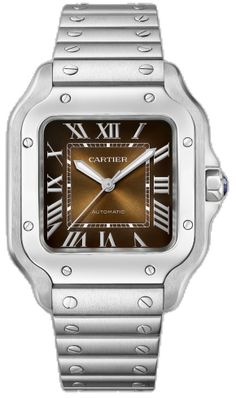 Cartier Watch, Cartier, Leather, Santos