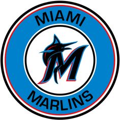 the miami marlins logo on a white background