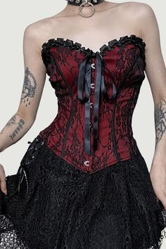 Style: gothic Pattern Type: Floral Model Number: Women Backless Bustier Tops Gender: WOMEN Fabric Type: Chiffon Elasticity: Medium Stretch Decoration: Lace Clothing Length: Regular Alternative Halloween Cosplay Corset, Alternative Style Halloween Cosplay Corset, Gothic Strapless Costume Corset, Alternative Style Corset For Halloween Cosplay, Vintage Corset For Halloween, Vintage Corset For Halloween And Alternative Fashion, Red Strapless Corset Dress For Costume Party, Vampire Style Overbust Corset Dress, Steampunk Corset For Festival