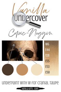 a poster with an image of a human skull and the words undercover on it