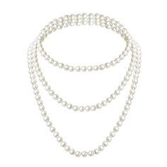 PRICES MAY VARY. Elegant Pearl Necklace: This necklace features a lustrous strand of 8mm pearls that exudes timeless sophistication and elegance. Hypoallergenic Design: this necklace is hypoallergenic, ensuring a comfortable wear for sensitive skin. Versatile Length: With a generous length of 180cm (approximately 70 inches), this necklace offers versatility to be worn as a single, double, or triple strand. Effortless Style: Whether paired with a casual outfit or formal attire, this pearl necklac Cheap Vintage Single Strand Pearl Necklace, Classic Pearl White Necklace For Party, Classic Pearl White Pearl Necklace For Party, Elegant Round Jewelry With 108 Beads, Classic Adjustable Pearl Necklace For Party, Pearl White Round Beads Necklace For Party, Classic Beaded Pearl Bridal Necklace, Elegant Pearl White Jewelry With 8mm Beads, Elegant Party Necklace With 108 Beads