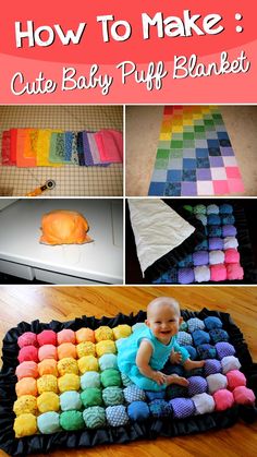 how to make cute baby puff blanket