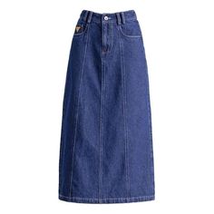 Introducing our casual long denim skirt from the 2023 Autumn Collection a blend of classic and modern vibe to take your fashion game to the next level!Why You'll Love ItFeaturing a medium wash. long length. high-waist design and zipper & button closure. this denim skirt is the perfect addition to your wardrobe. Its unique combination of classic style and modern design ensures you will look effortlessly stylish and be ready for any occasion.Distinctive Features: Casual Style: Whether it's a day o Dark Wash Denim Skirt With Five Pockets, High Rise Denim Blue Skirt With Five Pockets, Dark Wash Cotton Denim Skirt With Button Zip Fly, High Rise Denim Skirt With Five Pockets, Denim Blue Cotton Denim Skirt With Button Zip Fly, Medium Wash Cotton Denim Skirt With Button Zip Fly, Denim Blue Cotton Skirt With Button Zip Fly, Medium Wash Denim Skirt With Button Zip Fly, Cotton Denim Skirt With Button Zip Fly