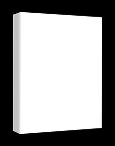 a white square box on a black background with clipping area for text or image