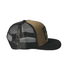 The Pursuit Trucker Olive -Black is the perfect accessory for all outdoor enthusiasts. Made with waxed cotton material, this stylish trucker hat offers superior protection from the elements while maintaining a classic look. Expertly designed for durability and comfort, it's the ideal addition to any adventure. Urban Six-panel Trucker Hat For Outdoor, Casual Black Hats For Outdoor Work, Black Six-panel Hiking Hat, Black Six-panel Hat For Hiking, Adjustable Black Hat For Outdoor Work, Black Cotton Trucker Hat For Outdoor Activities, Military Snapback Hat With Flat Bill For Outdoor, Durable Casual Hat For Outdoor Work, Casual Durable Hats For Outdoor Work