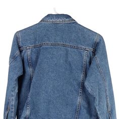 Description:Vintage Age 8-10 blue Levis denim jacket, fits medium.GENDER: girls CONDITION: very good.STYLE: denim jacketERA: 1990sCOLOUR: blueFABRIC: cotton 90s Style Blue Denim Jacket For Fall, Blue 90s Denim Jacket For Winter, 90s Blue Winter Denim Jacket, 90s Blue Denim Jacket For Winter, 90s Style Denim Blue Jacket For Winter, Retro Blue Washed Denim Jacket, Blue Washed Retro Denim Jacket, 90s Style Dark Wash Denim Jacket For Spring, Blue Long Sleeve Grunge Denim Jacket