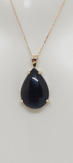 Black ONYX Drop Pendant / Necklace /Charm in 14k Yellow Gold 18 Inches Rope Chain. 14k Yellow Gold Drop Natural ONYX Pendant. Real drop Onyx Stone. ONYX Lover. Product Info: -Stone: Drop Black Onyx. -Metal: 14k Yellow Gold. -Pendant Measures: 22 x 10mm. -Onyx Measures: 16x12mm -Onyx Carat: 1.39 -Chain length: 18 Rope Inches. -Made in USA. -Nice Gift Box Included. Luxury Black Rectangular Pendant Jewelry, Classic Black Pear-shaped Jewelry, Formal Black Teardrop Pendant Necklace, Black Drop Jewelry For Anniversary, Bookstagram Ideas, Black Pendant Necklace, Locket Design, Lapis Pendant, Onyx Pendant