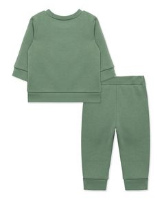 He is sure to love this sweatshirt set that is a cozy must-have. The toddler set includes a green sweatshirt with a football on the front and drawstring sweatpants. 84% Organic Cotton, 16% Polyester Elastic waistband, just slip on! Imported Long Sleeve Machine washable cold and tumble dry low Casual Green Playwear Sets, Green Casual Playwear Sets, Green Winter Tracksuit For Loungewear, Long Sleeve Fleece Tracksuit With Ribbed Waistband, Green Tracksuit For Fall, Green Cotton Winter Sets, Green Sporty Tracksuit With Long Sleeves, Green Cotton Sporty Sets, Green Sporty Tracksuit For Fall