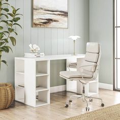 Bloc Desk with Cube Shelves White Desk With Shelves, Sewing Desk, Computer Desk With Shelves, Open Cube, Compact Desks, Shelves White, Home Office Computer Desk, Desk With Storage, Cube Shelves