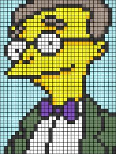 the simpsons character is made out of pixels