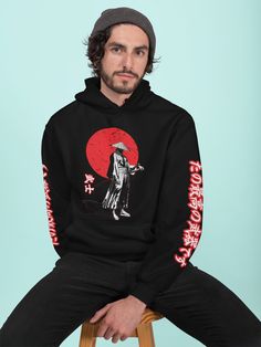 Japanese Samurai Hoodie, Japanese Streetwear Hoodie, Sweatshirt, Japan Clothes, Aesthetic Hoodie, Japanese Traditional, Sword, Unisex Hoodie Everyone needs a cozy go-to hoodie to curl up in, so go for one that's soft, smooth, and stylish. It's the perfect choice for cooler evenings! * 50% pre-shrunk cotton, 50% polyester * Fabric weight: 8.0 oz/yd² (271.25 g/m²) * Air-jet spun yarn with a soft feel and reduced pilling * Double-lined hood with matching drawcord * Quarter-turned body to avoid crea Japan Clothes, Japan Outfit, Streetwear Hoodie, Aesthetic Hoodie, Japanese Samurai, Clothes Aesthetic, Pocket Hoodie, Japanese Streetwear, Casual Stylish