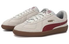 388156-02 Puma Army Trainer, Puma Trainers, Puma White, Puma Sneakers, Aesthetic Shoes, Puma Shoes, Pumas Shoes, Sneaker Collection, White And Red