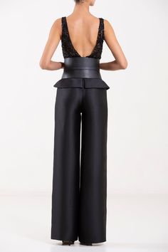 Description Black Jumpsuit, Long dress Sleeveless Open neckline Mikado, Beaded stones Dry Clean Evening Dress RTWSS22-26-44 Long Dress Sleeveless, Black Fr, Jumpsuit Long, Black Lace Tops, Beaded Lace, Dress Sleeveless, Black Jumpsuit, Evening Dress, Long Dress