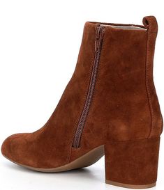 Gianni Bini Jaydennn Suede Block Heel Booties | Dillard's Suede Boots With Zipper Closure Medium Width, Medium Width Suede Boots With Zipper Closure, Spring Suede Boots With Zipper Closure, Suede Boots With Zipper Closure For Spring, Suede Boots With Zipper Closure, Suede Block Heels, Gianni Bini, Nice Shorts, Dillard's