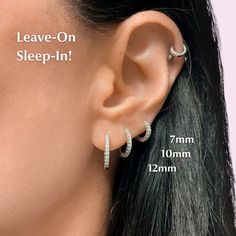 Diamond Hoops to Leave-On and Sleep-In We designed this versatile diamond hoop for many piercings and your infinite combinations. Sustainable lab-grown diamonds. Extra Small 0.14 ctw / Small 0.20 ctw / Medium 0.22 ctw ✦Also available in 14K yellow Gold✦These secure hoops have a hinge and a satisfying snap closure ✦ Dimensions (internal diameter): Extra Small 7mm / Small 10mm / Medium 12mm ✦Recycled sterling silver with a white GOLD post for extra sensitive locations and a stronger snap, rhodium Back Jewelry, Recycled Sterling Silver, Instagram Shop, Jewelry Care, Snap Closure, Lab Grown, Lab Grown Diamonds, Ear Cuff, Piercings