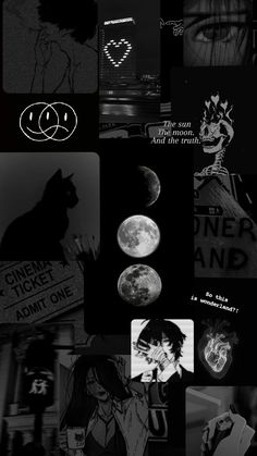 black and white collage with images of people in the dark, one is holding a cat