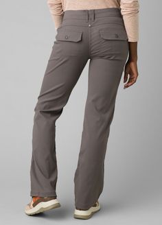 Halle Pant | prAna Versatile Hiking Pants With Pockets, Stretch Utility Pants For Outdoor Activities, Stretch Utility Hiking Bottoms, Fitted Pants With Elastic Waistband For Outdoor Activities, Stretch Hiking Pants With Side Pockets, Versatile Outdoor Pants With Functional Pockets, Hiking Pants With Hip Pockets And Straight Leg, Full-length Bottoms With Hip Pockets For Outdoor Activities, Versatile Stretch Cargo Pants For Outdoor