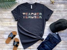 Customized Name Teacher Shirt, Personalized Teacher Shirt, Custom Teacher Shirt, Gift for Teachers, Kindergarten Teacher, Teacher Appreciation ~~ Please check all color and size charts before place the order. Since all shirts are custom made based on your selection, I don't accept return or exchange unless there is an issue with your order. ~~ High quality and super soft, comfortable shirt. Made with top-of-the-line vinyl and pressed with a professional grade heat press. ~~ Processing time is 1- Custom Print Black Top For Teacher Appreciation, Black Custom Print Top For Teacher Appreciation, Black Top With Custom Print For Teacher Appreciation, Teacher Team Shirts, Teacher Team, Kindergarten Teacher, Teacher Teacher, Teacher Tees, Gift Teacher