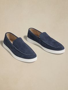 Suede Loafer | Banana Republic Factory Men Stylish Dress, Banana Republic Factory, Suede Loafers, Leather Loafers, Loafers Men, Breathable Fabric, Banana Republic, Men's Fashion, Loafers