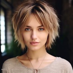 15 Short Wolf Cuts With Curtain Bangs | HairAide Short Layered Bob Curtain Bangs, Chin Length Wolf Cut, Fine Hair Wolf Cut, Short Hair Cuts With Bangs And Layers, Short Layered Hairstyle Women, Grown Out Pixie Hairstyles, Hair Over 60 Aging Gracefully, Wolf Cut With Curtain Bangs, Short Wolf Cut