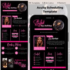 the beauty salon flyer template is shown on an iphone, and it's ready to be