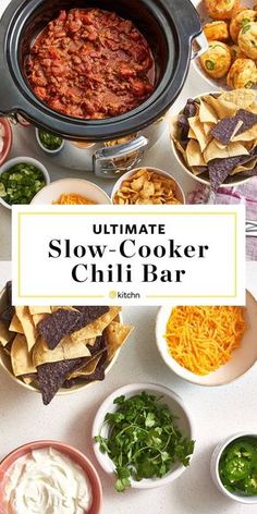 the ultimate slow cooker chili bar recipe