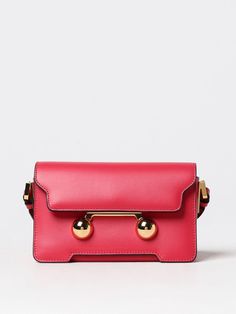 Mini Bag MARNI Woman color Red Red Mini Bag, Essential Items, Italian Fashion Designers, Italian Fashion, Woman Colour, Gold Tone Metal, Metal Chain, Shoulder Bag Women, Chain Strap