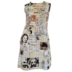 1990s Moschino Screen Stars Print Dress Dress With Words On It, Moschino Vintage 1990s, 2000 Dresses, Photo Screen, Rok Midi, Sandal Tali, Vintage Moschino, Moschino Dress, Aria Montgomery