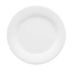 an empty white plate on a white background