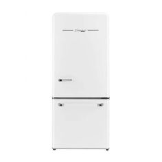 a white refrigerator freezer sitting next to each other