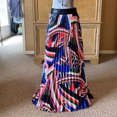 Cq By Cq Blue And Red Multicolor Abstract Print Pleated Maxi Skirt; Size Large; Nwot; Never Worn. Multicolor Maxi Skirt For Day Out, Flowy Multicolor Maxi Skirt For Day Out, Multicolor Lined Maxi Skirt For Day Out, Day Out Multicolor Lined Maxi Skirt, Chic Multicolor Maxi Skirt For Day Out, Casual Multicolor Maxi Skirt For Party, Multicolor Relaxed Fit Skirt For Day Out, Multicolor Flared Skirt For Day Out, Trendy Multicolor Tiered Skirt