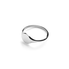 Shinola Women's Round Signet Ring in Sterling Silver + Engravable