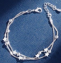 Celestial Bracelet, Silver Star Bracelet, Bracelet Star, Adjustable Jewelry, Celestial Jewelry, Star Bracelet, Star Jewelry, Bracelet Silver, Silver Stars