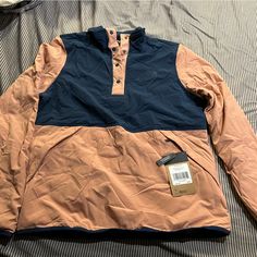 Nwt North Face Blue And Pink Pullover In Medium. Never Worn. No Issues. Casual Blue The North Face Tops, The North Face Long Sleeve Tops For Outdoor Activities, Pink Long Sleeve Tops For Outdoor, Pink Pullover, Blue And Pink, North Face, Pink Blue, The North Face, Color Blue