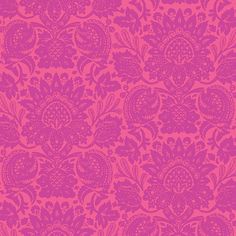 a pink wallpaper with an intricate design on it